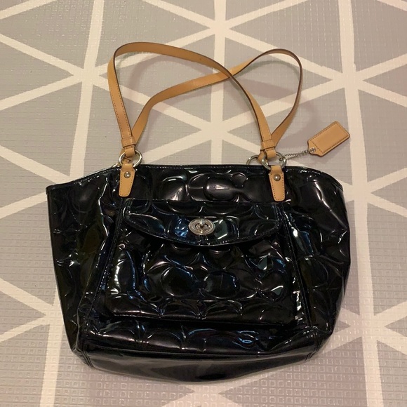 💯 authentic Coach Patent Leather Purse - Picture 1 of 12